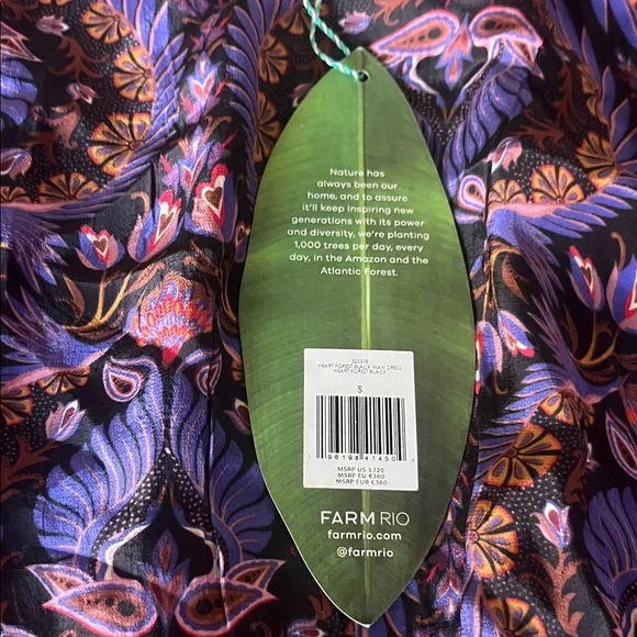 Farm Rio Printed Crepe De Chine Maxi Dress - Picture 3 of 12